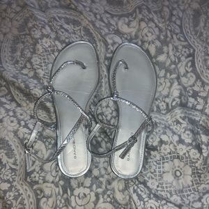 Bandolino silver sandals